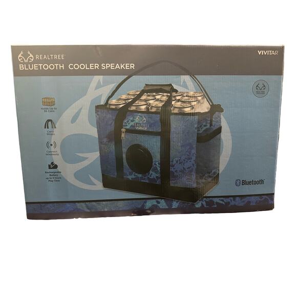 Real Tree  Insulated can Cooler with Wireless Bluetooth Speaker, Holds 36 Cans - Picture 3 of 3